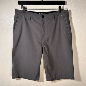 Hurley Flat Front Shorts in Charcoal Gray